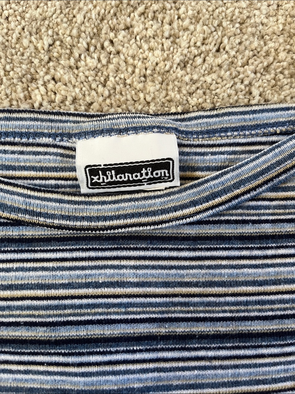 Vintage y2k 90s striped cropped spaghetti tank top - Picture 2 of 4